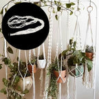 Macrame Plant Hangers 3 Pack, Hanging Plant Holders for Indoor Plants, Handmade Woven Cotton Rope Hanger Kits, Decorative Flower Pot Holders for Home & Garden Decor（Plants Not Included）