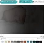 NICETOWN 2 Panels Outdoor Curtains Waterproof Extra Long 108" for Patio, Windproof Top & Bottom Grommet & Back Tab Weighted Blackout Outdoor Drapes Keep Privacy with Rope for Fixed, 104" Wide, Grey