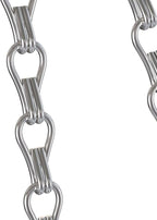 garini 6 Pack, 23 Inch Silver Hanging Baskets Chain, Hanging Chains with Hooks Flower Pot Chain Replacement Plant Hangers for Planters, Bird Feeders and Lanterns