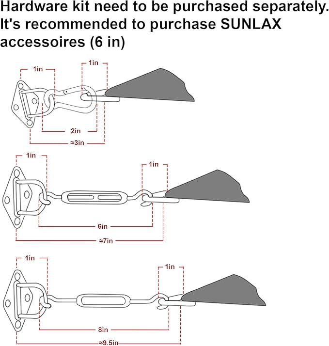SUNLAX Sun Shade Sail 6' x 18' Terra Red Rectangle Canopy Sail Shade Cover UV Block Permeable Sunshade Outdoor for Patio Backyard Deck Pergola (We Make Custom Size)