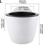 Homend 7 Pack Self Watering Hanging Planters, L Size, Suitable for Indoor or Outdoor Use, Durable and Great for Gifting