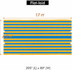 Universal Doubleton Steel Pergola Replacement Cover for Pergola Structures L-PG080PST, 80'x 205'' (Yellow and Blue)
