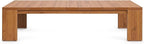 Modway Tahoe Acacia Wood Rectangular Outdoor Patio Coffee Table in Natural - Ideal as Garden Coffee Table or Porch Table