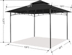 MASTERCANOPY Outdoor Garden Gazebo for Patios with Stable Steel Frame (10x12, Black)