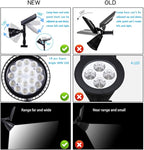 Solar Spotlights Outdoor 18 LED 300 Lumens Waterproof Adjustable Wall Light for Patio Garden Driveway (2 Pack)