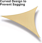 LOVE STORY Custom Size 12'x18'x21.6' Sand Sun Shade Sail Right Triangle Sunshade Fabric Awning Canopy for Patio Backyard Carport Pergola (Customized)
