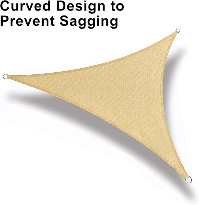 LOVE STORY Custom Size 6'x7'x9.2' Sand Sun Shade Sail Right Triangle Sunshade Fabric Awning Canopy for Patio Backyard Carport Pergola (Customized)