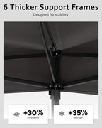 Garveelife 11x11 Pop Up Gazebo Tent with Mosquito Netting, Outdoor Canopy Shelter Easy Setup, Water & UV Resistant - Khaki
