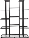 MTB Garden 5 Tier 14 Potted Metal Large Plant Stand for Indoor Outdoor Flower Pot Display Planter Shelf, Charcoal Grey