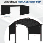 Universal Waterproof Pergola Canopy Shade Cover Replacement - 17'x6.8' Outdoor Sun Shades Canopy Top for Patio Gazebo Deck Balcony Porch, Cover Only (Black)