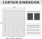 Easy-Going Outdoor Patio Curtains Detachable Tab Top Windproof Weatherproof Curtain for Cabana, Porch, Pergola and Gazebo, Tab Bottom Drape, 2 Panels, 110W x 96L inch, Gray