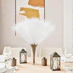 Artificial Pampas Grass Stems, 50 Pack, 21.6 Inch White Silk Plumes