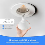 10 Pack PAR38 LED Flood Light Bulbs Outdoor, 100W Equivalent, Daylight White 5000K, 1050LM, 13W Dimmable, Waterproof LED Floodlight for Porch Yard Garage, E26 Base, 15,000 Hrs
