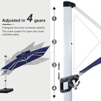 ABCCANOPY Patio Umbrella Cantilever Double Top Outdoor Offset Umbrella with 360° Rotation
