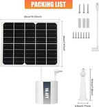 Solar Panel for Security Camera 2 in 1 Port 10W Ring Camera Solar Charger Compatible with Ring Spotlight & Stick Up Outdoor Cam Battery, IP65 Waterproof &16.4ft Long Cable with USB-C/DC Ports