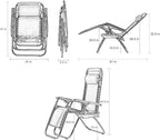 Zero Gravity Chair Patio Lounge Chairs Lounge Patio Chairs 2 Pack Adjustable Reliners for Pool Yard with Cup Holder
