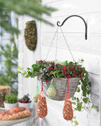 Mkono 8 Inch Plant Hangers Hanging Plant Bracket Wall Post Hooks Indoor Outdoor for Flower Pot Basket, Bird Feeder, Wind Chime, Lanterns, 2 Pcs, Black