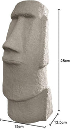 EMSCO Group Easter Island Head Statue – Natural Granite Appearance – Made of Resin – Lightweight – 28” Height