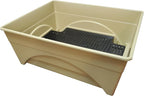 Emsco Group 2342-1HD City Picker Self Watering and Improved Aeration – Mobile Unit with Casters-Sand Raised Bed Grow Box