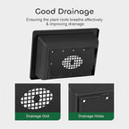 Rectangle Bonsai Pots, 3 Pack 6.5 Inch Black Plastic with Drainage Trays