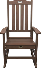 Oversized Rocking Chair Set of 8, Outdoor Rocking Chair for Adults, All Weather Resistant Porch Rocker for Lawn Garden, Brown
