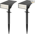 Solar Lights Outdoor Waterproof Ip68,2pack 4 Lighting Modes Solar Spot Lights Outdoor Auto On/Off Led Bulbs,Outdoor Solar Light Landscape Lighting for Garden, Yard, Pathway, House,Lawn,Tree