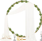 Outdoor Curtains: Ivory Sheer Chiffon Arch Drapes, 4 Panels, 29 x 20 Ft