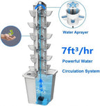 Hydroponics Growing System, 30 pods Hydroponics Tower Growing System Indoor Vertical Garden Planter Indoor Smart Garden Kit with Pump and Movable Water Tank Vegetable Plant Gift for Gardening Lover