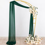 Outdoor Curtains, Sheer Chiffon Wedding Arch Drapes, 4 Panels, Emerald Green
