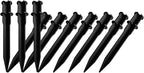 10 Pack Solar Light Stakes Replacement (Fit for Pole Inner Diameter 0.83 inch),Flickering Flame ABS Reinforced Ground Spikes Candy Cane Stakes for Outdoor Christmas Garden Deco