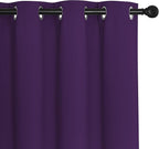 NICETOWN 66 Inch Long Blackout Curtains for Bedroom Living Room, Thermal Insulated Room Darkening Curtains, Light Blocking Blackout Drapes for Bedroom, 66" W x 66" L, 1 Panel, Royal Purple