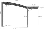 Outsunny 10' x 8' Outdoor Pergola and Patio Gazebo, Extendable Side Awning, Sun Shade Shelter for Garden, Camper, Deck, Doors and Windows, Dark Gray