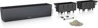Lechuza 15683 Balconera Color 80 Self-Watering Planter for Indoor and Outdoor Use, 31" x 7" x7", Slate Matte