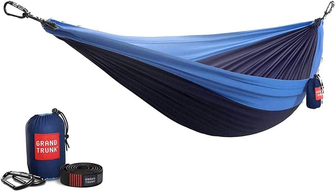 GRAND TRUNK TrunkTech Double Hammock | Ultra-Strong & Lightweight | 11 ft Hammock with Ripstop Nylon | 500 lb Capacity | Fast-Drying & Weather-Resistant | Olive Green/Khaki