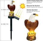 Outdoor Solar Lights, Eagle Solar Lights Outdoor Waterproof Eagle Decoration with Stakes for Garden, Yard, Lawn