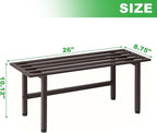 2 Pack Metal Plant Stand Outdoor Plant Shelf Indoor,1 Tier Heavy Duty Plant Stands for Multiple Plants,26" L x 10.12" H x 8.75" W,Coffee