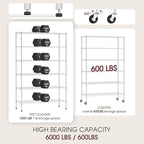 BestOffice NSF Wire Shelving Unit 6Shelf Large Storage Shelves Heavy Duty Metal Wire Rack Shelving Height Adjustable Commercial Grade Utility Steel Storage Rack Casters 6000LB Capacity-18x48x77,Chrome