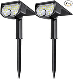 AloftSun Solar Motion Sensor Outdoor Lights,Waterproof Motion Sensor Spot Lights- 30 LED/3 Modes Solar Powered Spotlights,Landscape Lighting for Yard and Garden, Cool White,2 Pack