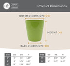 The HC Companies Aria Round Self-Watering Pot - Lightweight Plastic Planter for Herbs & More - Durable Plant Pots for Indoor Plants & Outdoor Plants (6" Glossy White, Pack of 1)