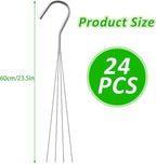 24 Pack Chain for Hanging Plants, 24 inch 4 Point Wire Plant Hangers for Hanging Baskets, Hanging Plant Chain for Indoor Outdoor Patio Garden Greenhouse Supplies