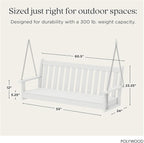 POLYWOOD GNS60WH Vineyard 60" Swing, White