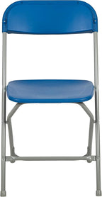 Flash Furniture Hercules Series Plastic Folding Chair - Blue - 6 Pack 650LB Weight Capacity Comfortable Event Chair-Lightweight Folding Chair