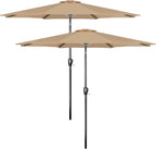 Simple Deluxe 9' Patio Umbrella Outdoor Table Market Yard Umbrella with Push Button Tilt/Crank