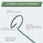 Joyhalo 20 Pack Plant Support Stakes 36 Inches, Plant Stakes, Flower Stakes with 24 Twist Ties, Garden Sticks for Plants Hibiscus, Sunflower, Red Hot Poker, Hydrangea, Tomato, Sapling Etc