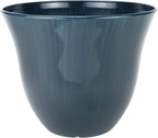 Classic Home and Garden Honeysuckle Resin Planters - Lightweight Indoor & Outdoor Plant Pots - UV-Resistant Plastic Flower Pots - Pot Planters for Flowers & Herbs (15" Ocean Blue)