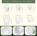18 Pcs Self Watering Pots Plastic Plant 3 Sizes Flower Plant Pot with Inner White Flower Pots for Indoor House Plants Plastic Self Watering Pot for Herbs Flowers