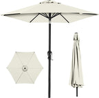 Best Choice Products 10ft Outdoor Table Compatible Steel Polyester Market Patio Umbrella w/Crank and Easy Push Button Tilt