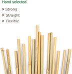 40pcs Natural Bamboo Sticks for Indoor and Outdoor Plants, 16 Inch Plant Support Stakes for Tomato, Beans, Potted Plants and Vegetable