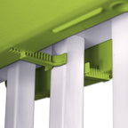 Bloomers Railing Planter with Drainage Holes- 24” W- Sage Green