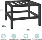 Plant Stand Indoor Outdoor, 2 Pcs Heavy Duty Plant Stands Metal Pedestal Stand for Indoor Outdoor, Wrought Iron Flower Stand Display Planter Shelf for Garden Deck Living Room